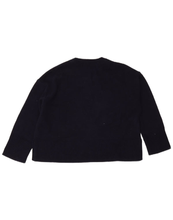 Gap Mädchen-Pullover mit grafischem Rundhalsausschnitt, 11–12 Jahre, XL, marineblaues Herz