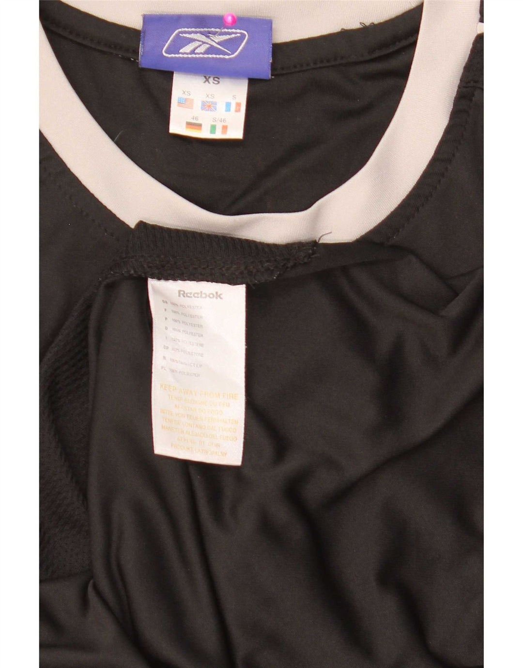 Reebok Herren Graphic Vest Top XS Schwarz Colourblock Polyester