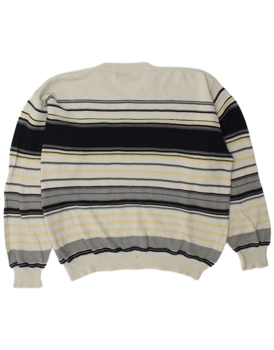 Paul R. Smith Herren-Pullover mit V-Ausschnitt, groß, mehrfarbig, gestreift, Baumwolle