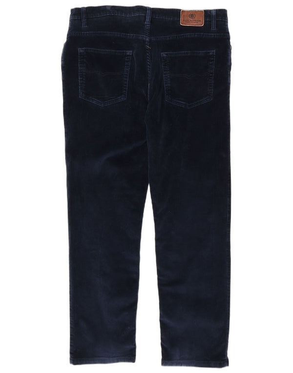 Marks & Spencer Mens Blue Harbour Straight Corduroy Trousers W36 L31 Navy