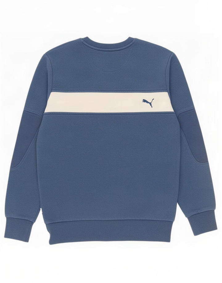 Puma Herren Grafik-Sweatshirt-Pullover, klein, blau, Farbblock