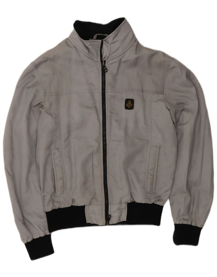 Refrigiwear Damen Bomber-Regenjacke UK 14 Mittelgrauer Farbblock