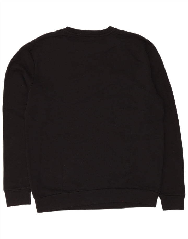 Zara Herren-Sweatshirt-Pullover, groß, schwarze Colourblock-Baumwolle