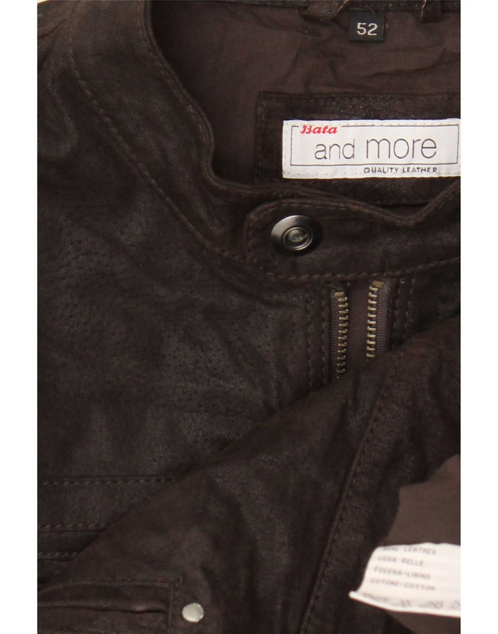 Bata and More Herren Leder Bikerjacke IT 52 XL Braun