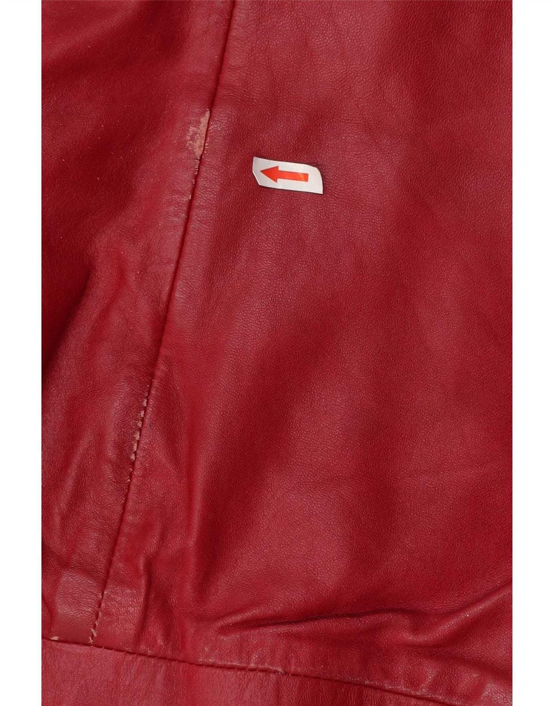 Vintage Damen Leder Bomberjacke IT 46 Large Rot
