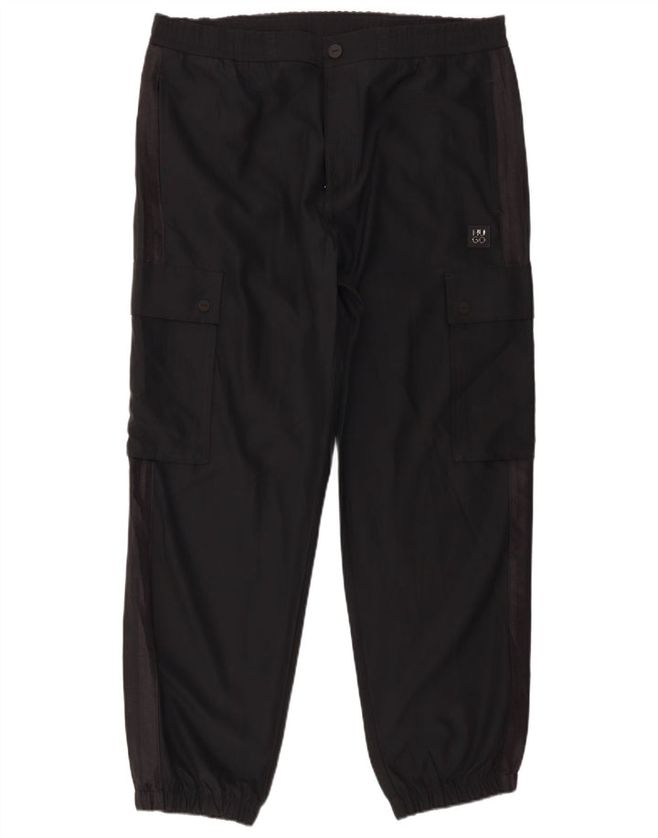 Hugo Boss Herren-Jogger-Cargohose, Größe L, W36, L29, Schwarz, Farbblock