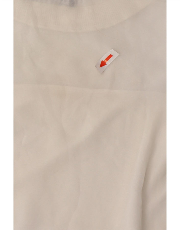 Zara Damen Sweatshirt Pullover UK 10 Small Weiß
