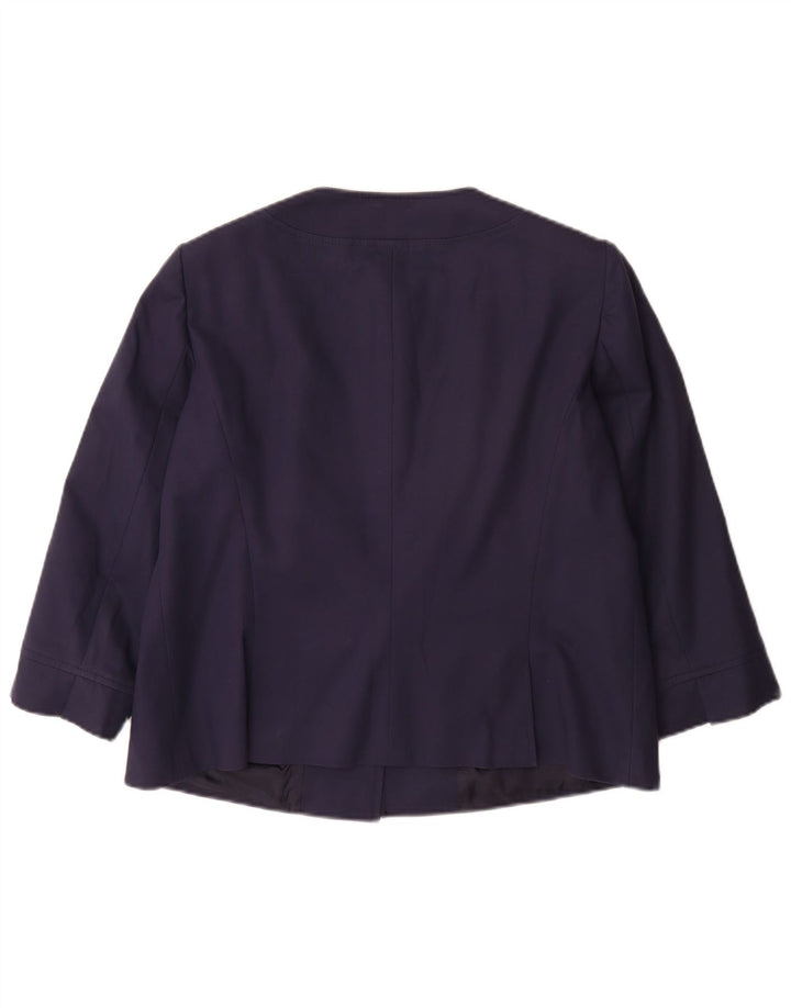 Luisa Spagnoli Damen 3-Knopf-Blazer mit 3/4-Ärmeln IT 48 XL Marineblau