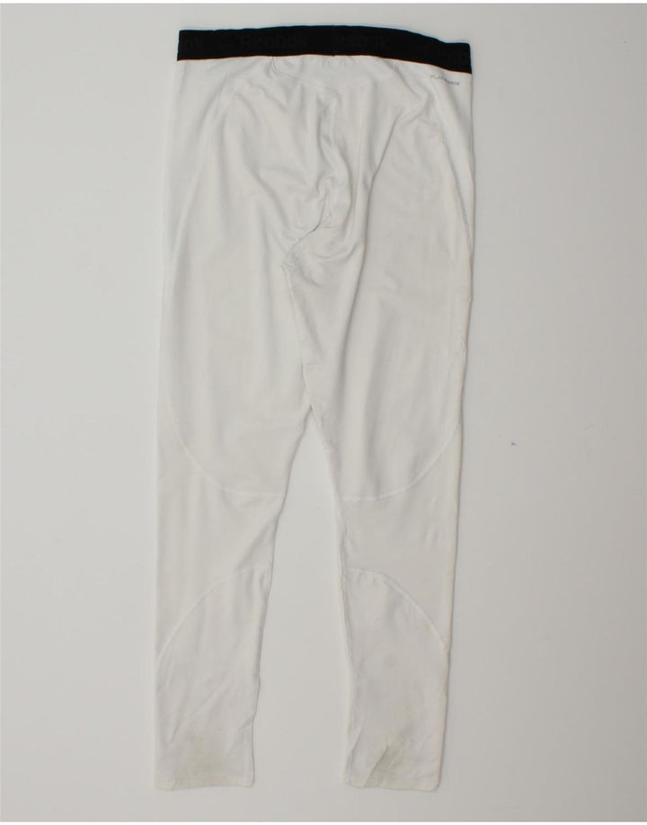 REEBOK Womens Leggings UK 18 XL  White Colourblock Polyester Vintage Reebok and Second-Hand Reebok from Messina Hembry 