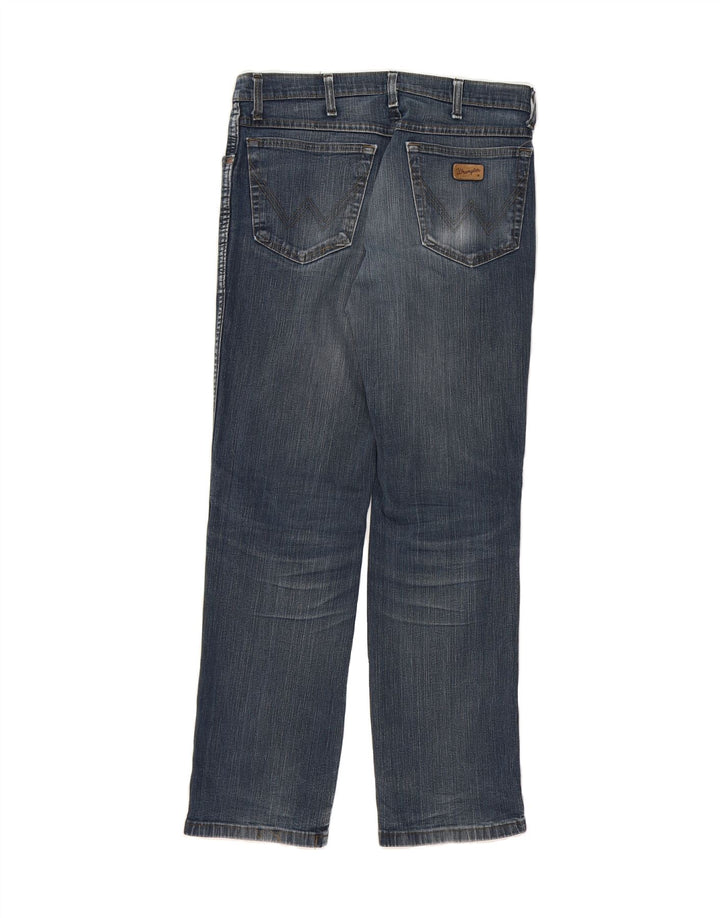 WRANGLER Womens Texas Stretch Straight Jeans W33 L32 Blue Cotton Vintage Wrangler and Second-Hand Wrangler from Messina Hembry 