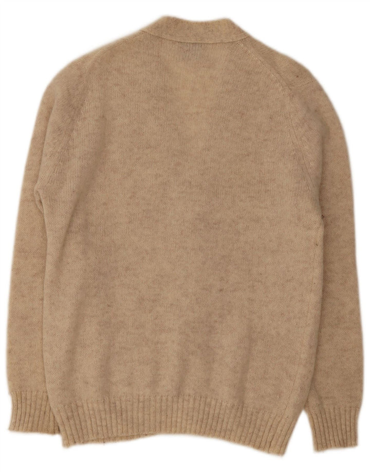 Vintage Herren Cardigan Pullover XL Beige Wolle