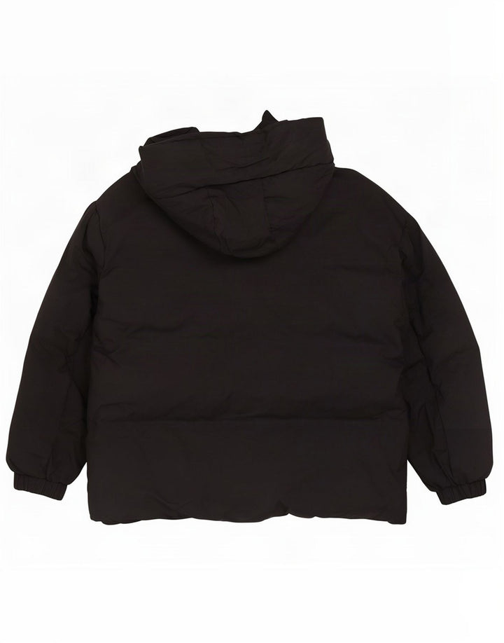 Zara Damen-Kapuzen-Übergröße, gepolsterte Jacke, UK 18, XL, Schwarz