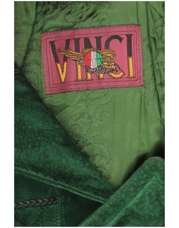 Vinci Damen Übergroßer Wildledermantel UK 18 XL Grün