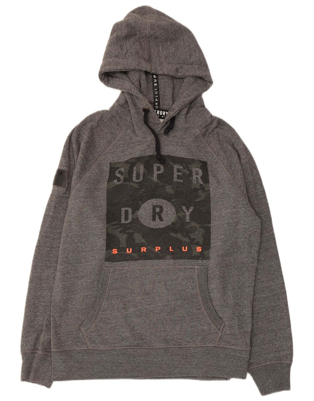 Superdry Herren Graphic Hoodie Pullover 2XL Grau Polyester