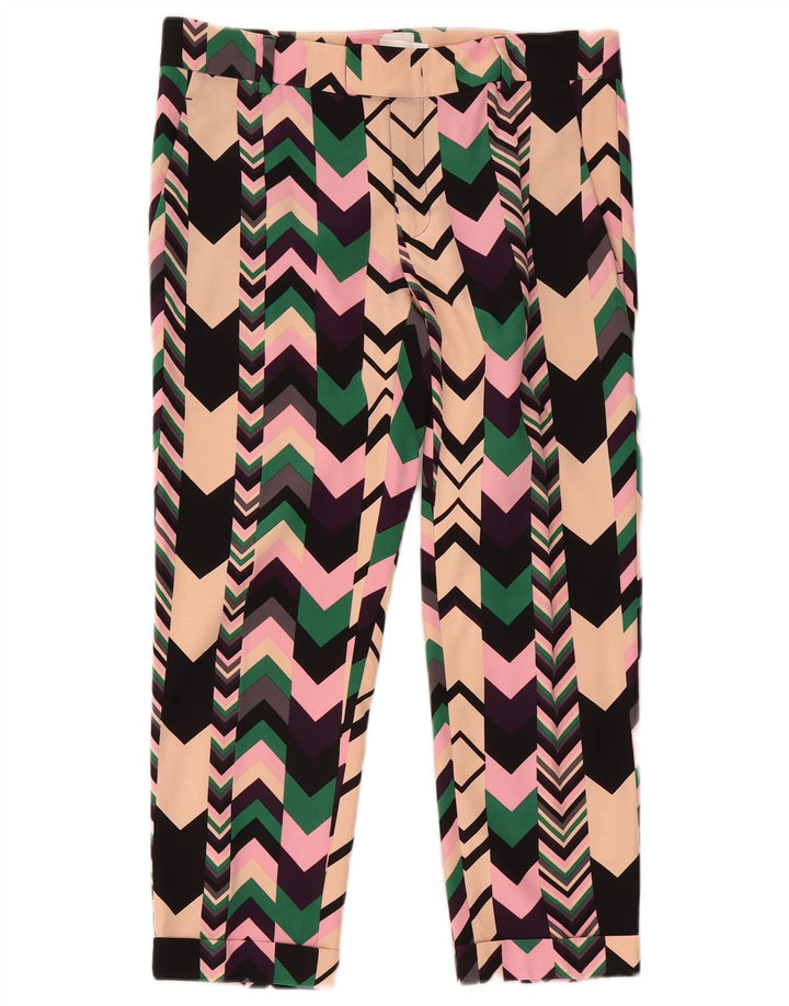 MISSONI Womens Cropped Trousers Medium W32 L25 Multicoloured Colourful