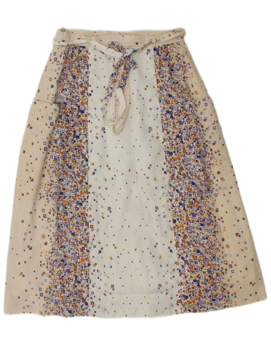 PANCALDI & B Damen 2-teiliges Rockset UK 4 XS W24 Beige geometrische Baumwolle