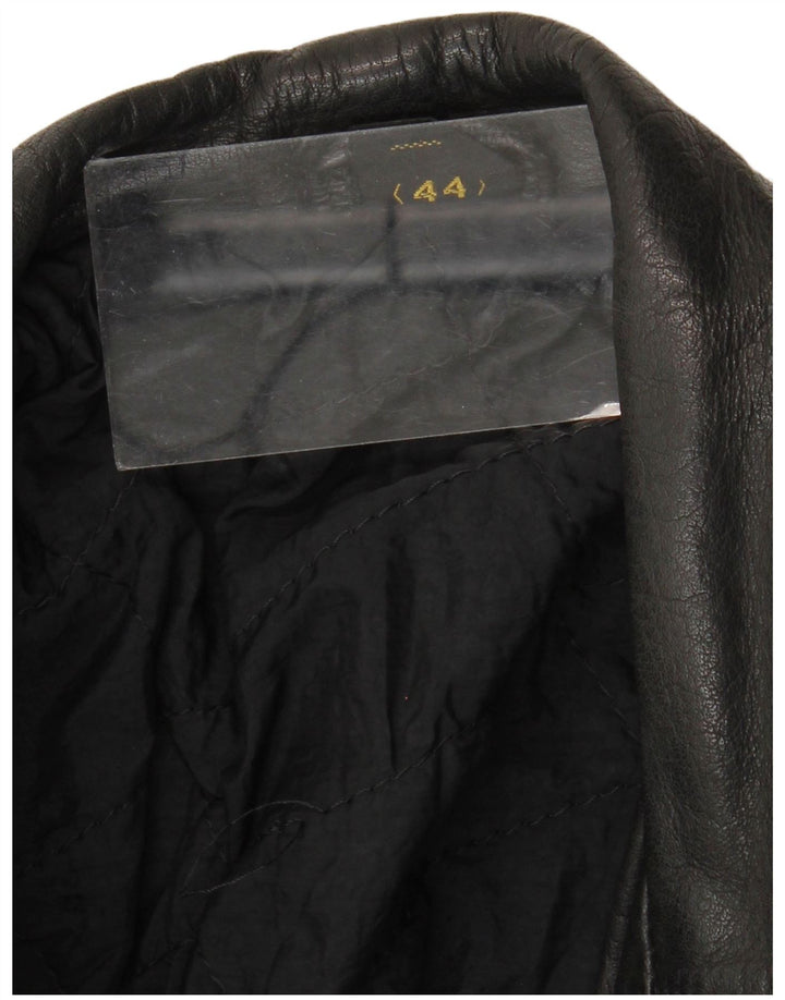 Vintage Herren Leder Bikerjacke IT 44 XS Schwarz