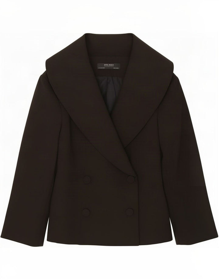 Zara Damen Blazer Jacke UK 12 Medium Schwarz Polyester