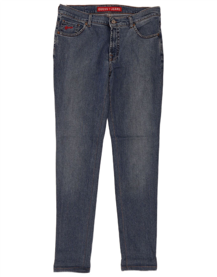 Guess Damen Skinny Jeans W31 L31 Blaue Baumwolle