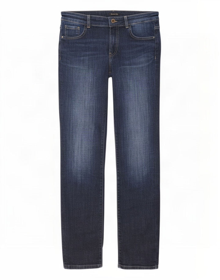 Massimo Dutti Damen Straight Jeans EU 40 Medium W30 L31 Marineblau