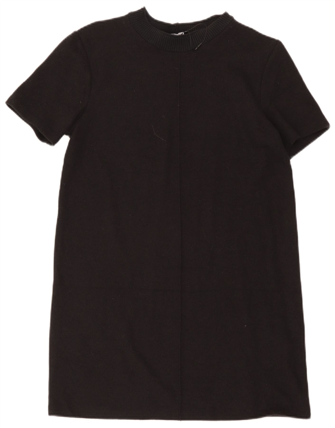 Zara Damen Etuikleid UK 12 Mittelschwarze Baumwolle