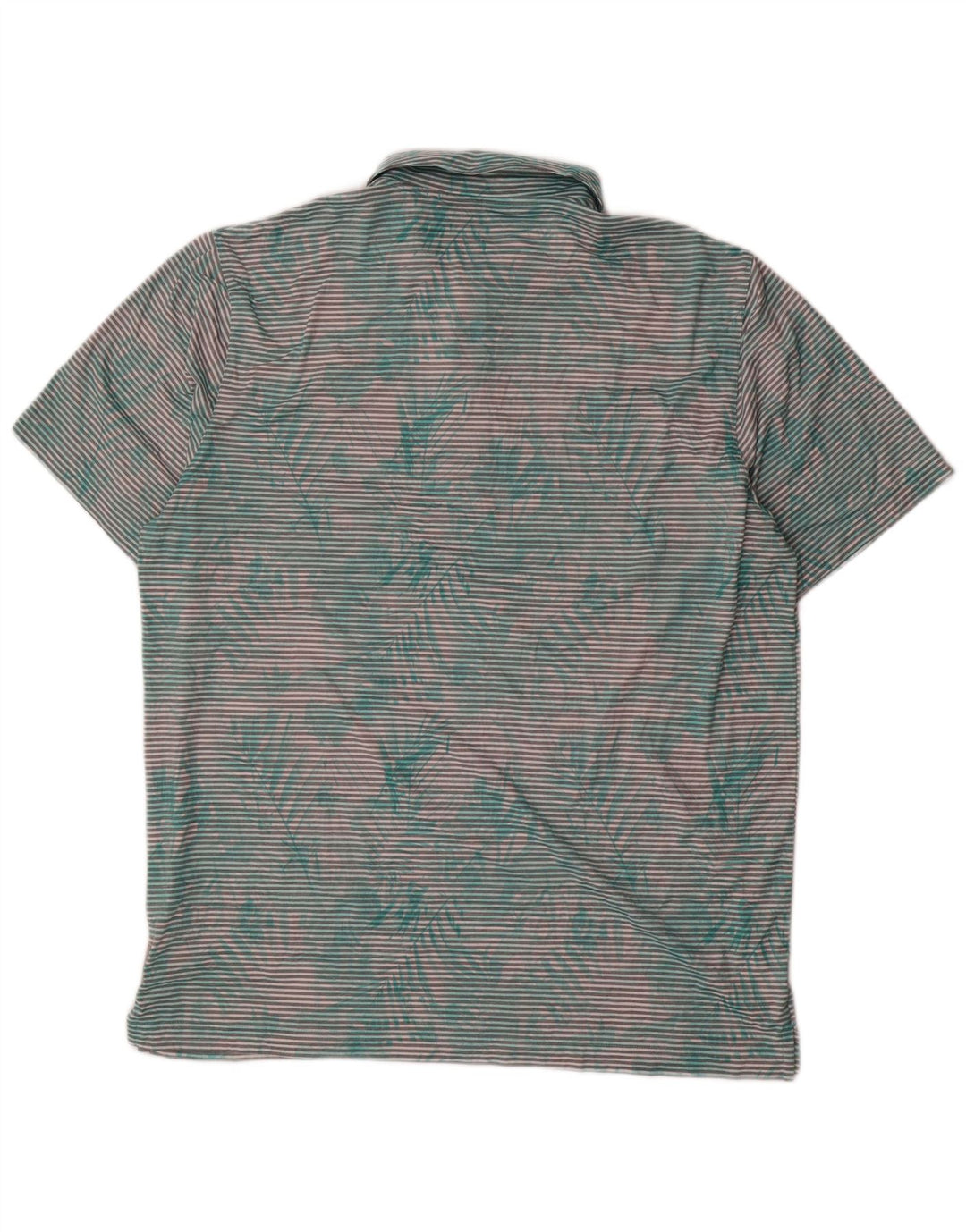 PUMA Herren Poloshirt XL Grün Nadelstreifen