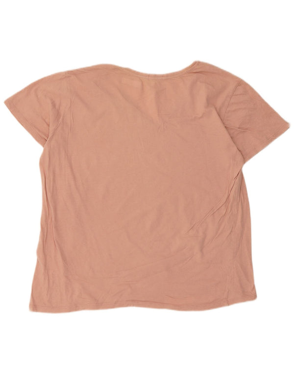 Avirex Damen Grafik T-Shirt Top UK 20 2XL Rosa Baumwolle