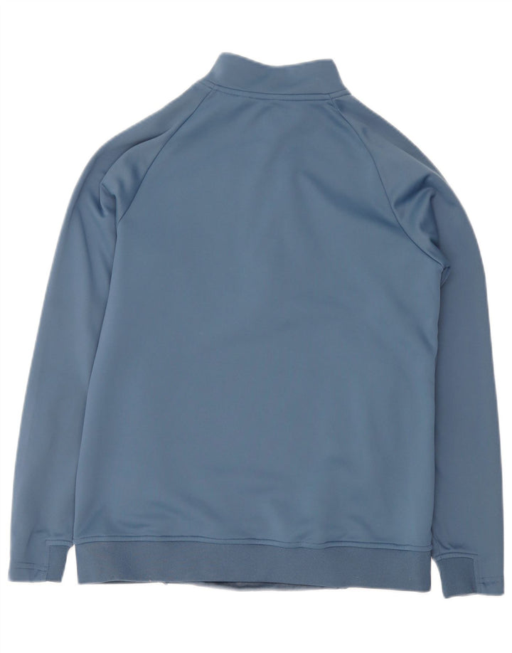 Gym King Herren-Sweatshirt mit Reißverschluss am Hals, klein, Blau, Farbblock