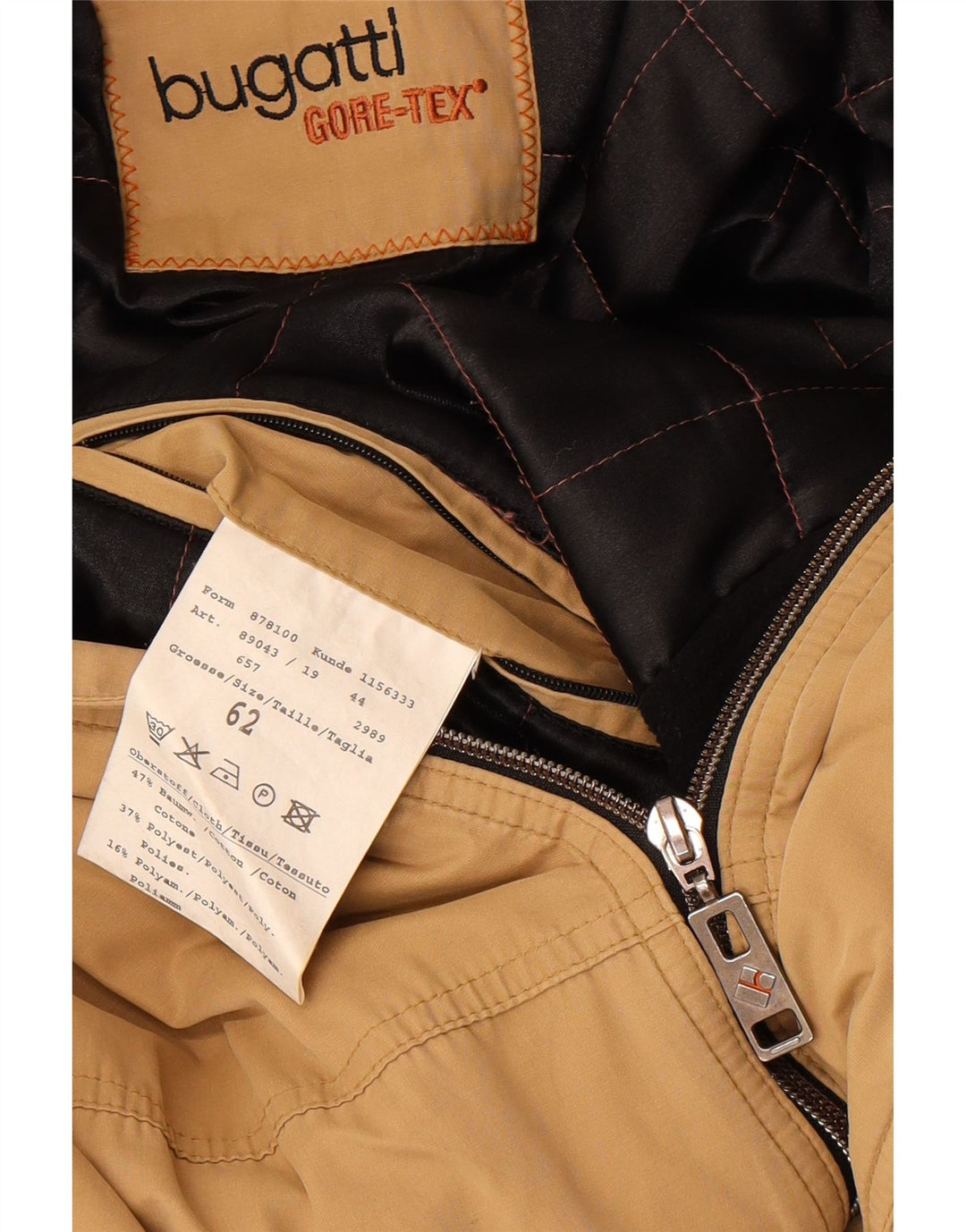 Bugatti Herren Gore-Tex Windjacke UK 62 6XL Beige Baumwolle