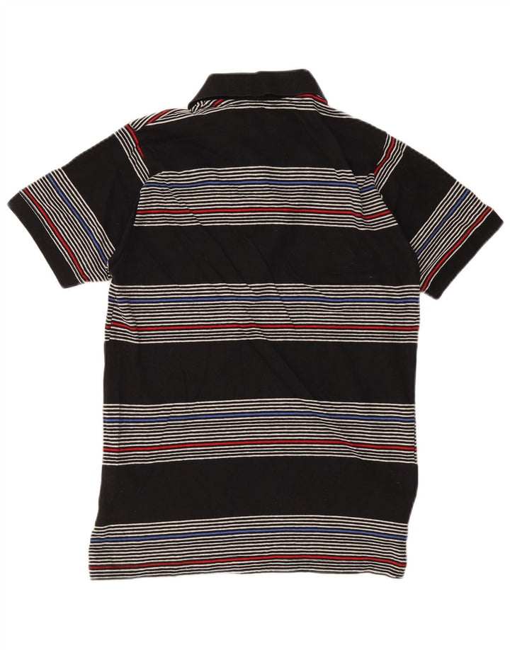 PIERRE CARDIN Herren-Poloshirt, klein, schwarz gestreift, Baumwolle