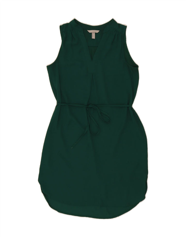 H&M Womens Sleeveless Sheath Dress UK 8 Small  Green Polyester Vintage H&M and Second-Hand H&M from Messina Hembry 