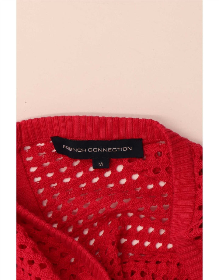 French Connection Damen-Strickjacke in Übergröße, Gr. 14, Mittelrot
