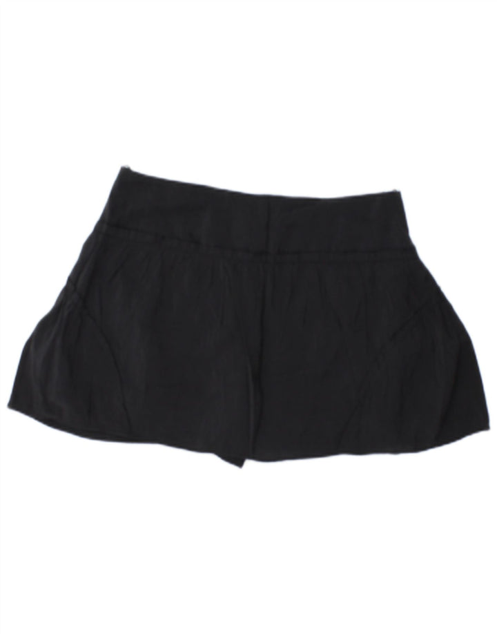 ZARA Damen Mini-Skort UK 12 Medium Schwarz