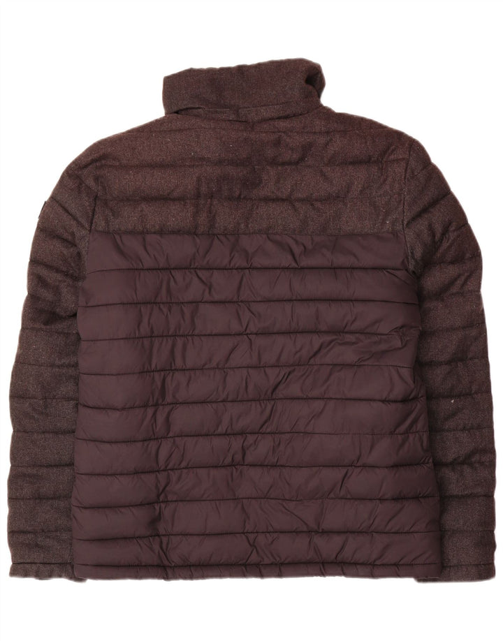 Superdry Herren Wattierte Jacke UK 38 Mittelschwarzes Polyester