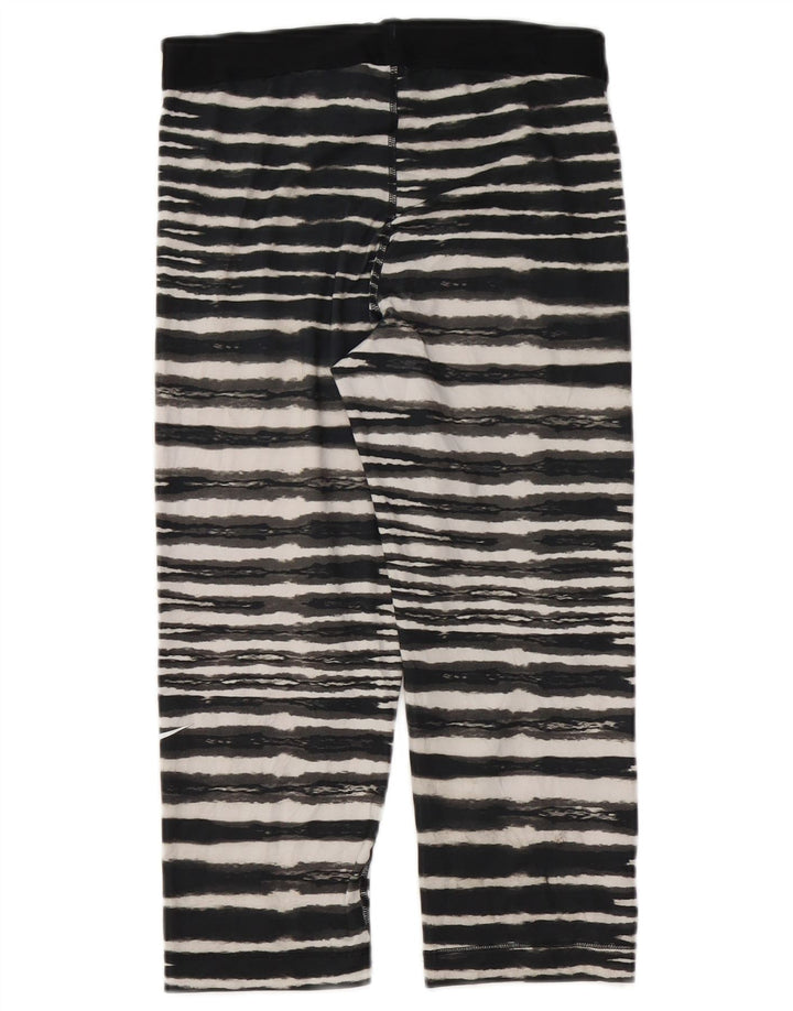 Nike Damen Capri-Trainingshose mit Grafik, UK 12, mittelschwarz gestreift