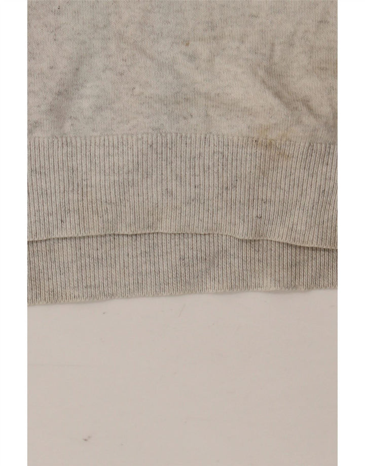 Marks & Spencer Herren-Poloshirt, groß, grau gestreift, Baumwolle