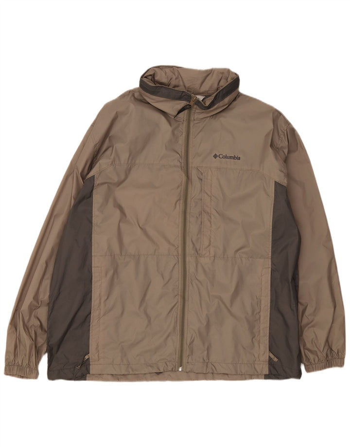 Columbia Herren-Regenjacke UK 42 XL Graues Colourblock-Nylon