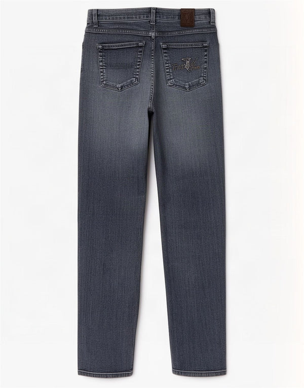 Trussardi Womens Tapered Jeans W32 L32 Navy Blue Cotton