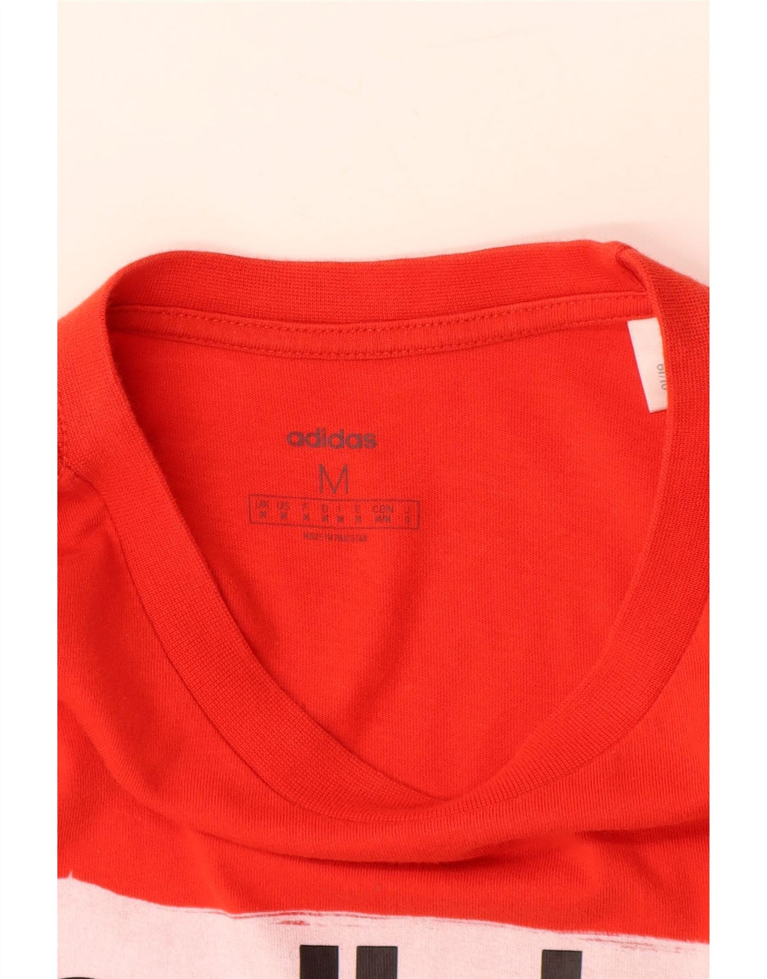 ADIDAS Herren Grafik-T-Shirt-Oberteil aus mittelroter Baumwolle