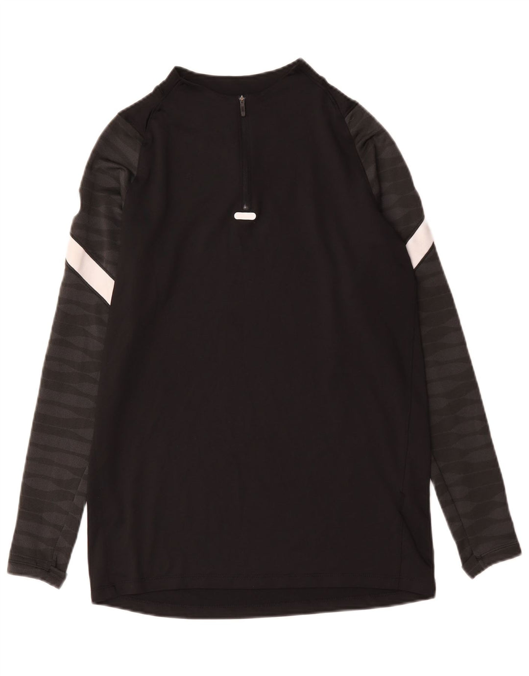 Nike Herren Dri Fit Pullover-Trainingsanzugoberteil mit Reißverschluss, Mittelschwarz, Farbblock