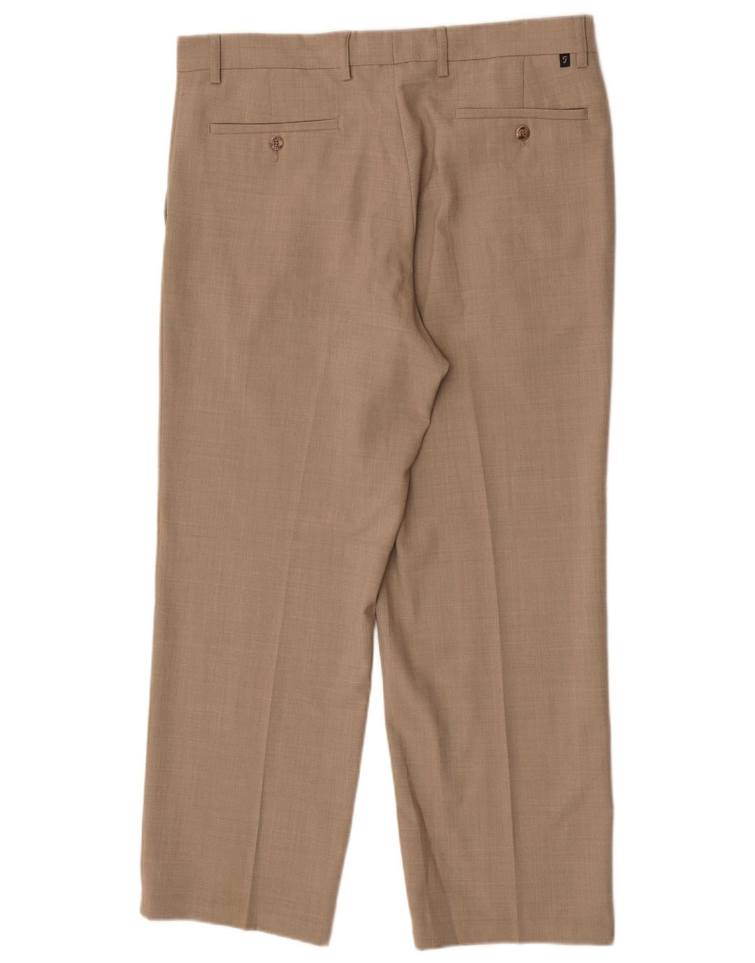 Farah Herren-Anzughose, gerade, W36, L29, Beige, Polyester