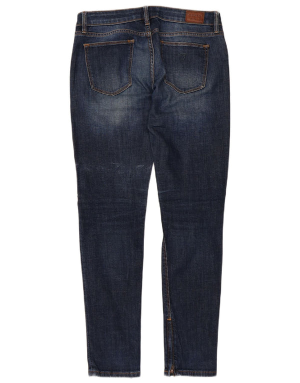GUESS Damen Beverly Skinny Jeans W27 L29 Blaue Baumwolle