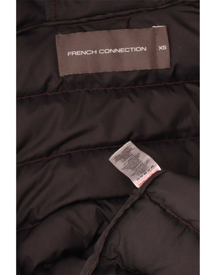 French Connection Herren-Jacke mit Kapuze, gepolstert, UK 34, XS, Burgunderrot, Polyester