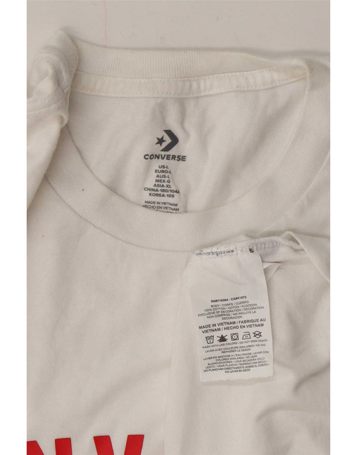 Converse Herren-T-Shirt mit Grafik, groß, aus weißer Baumwolle