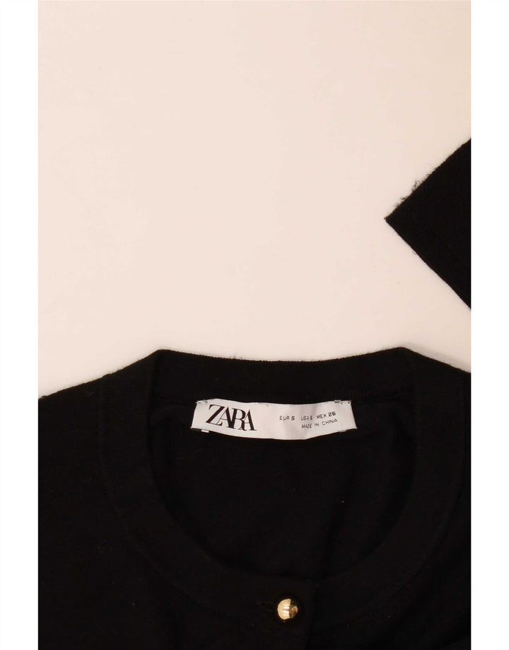 Zara Damen-Cardigan-Pullover UK 10 Small Schwarz