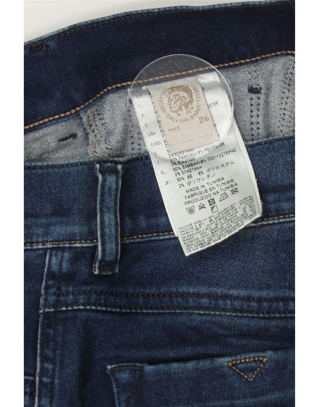 Diesel Damen Skinny Jeans W26 L33 Blaue Baumwolle