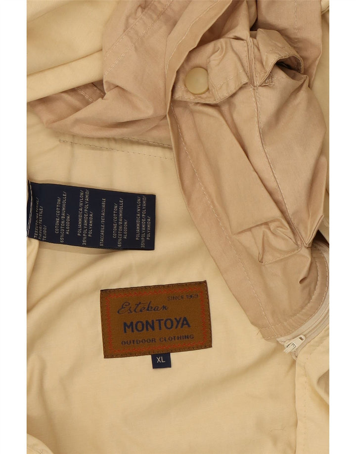 Vintage Herren Bomberjacke UK 42 XL Beige Baumwolle