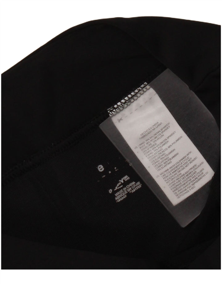 Reebok Damen Caprihose W28 L19 Schwarzes Nylon