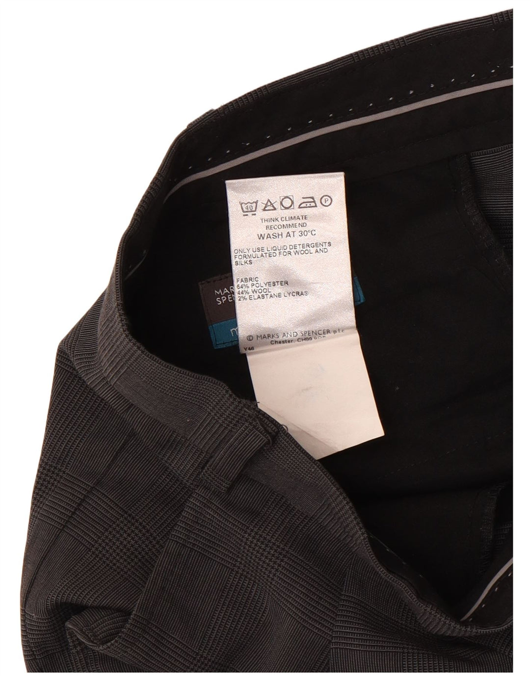 Maßgeschneiderte Crop-Anzughose für Herren von Marks & Spencer, W42, L26, Marineblau