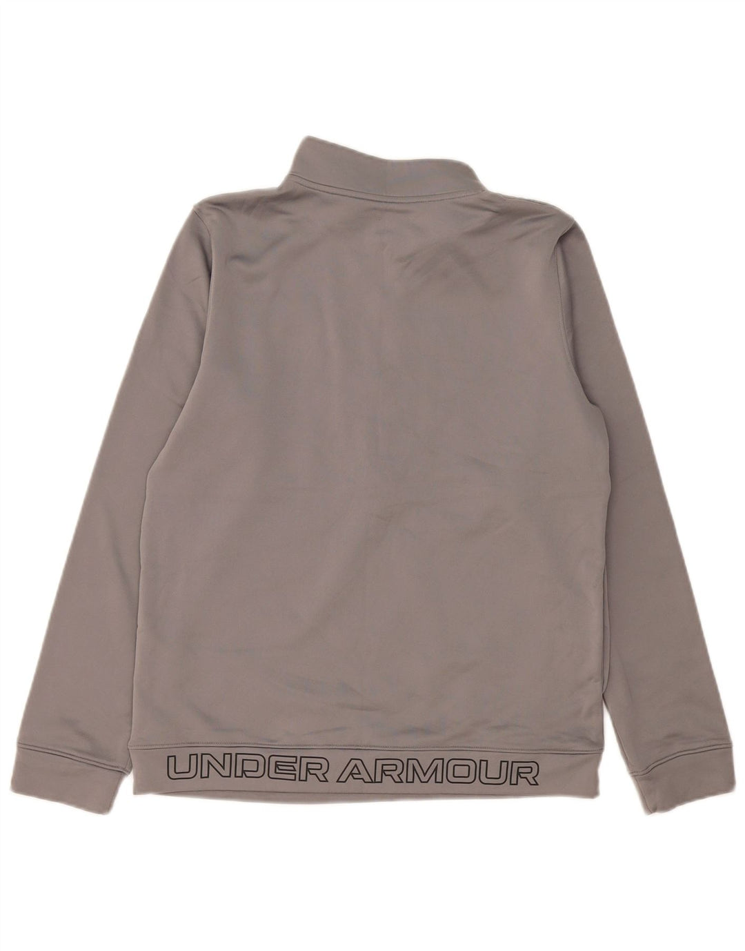 Under Armour Jungen-Sweatshirt mit Reißverschluss am Hals, 13–14 Jahre, XL, grau, Polyester
